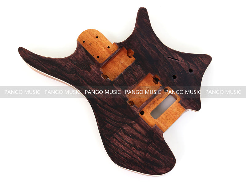 6 String Headless Solid Mahogany Electric Guitar Body with Satin Finish (YMB-019)