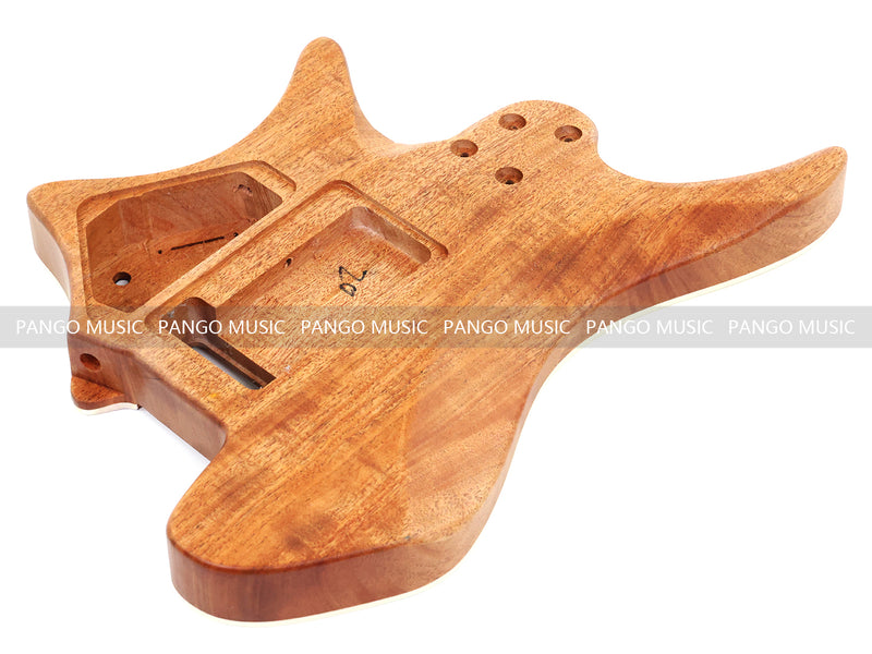 6 String Headless Solid Mahogany Electric Guitar Body with Satin Finish (YMB-020)