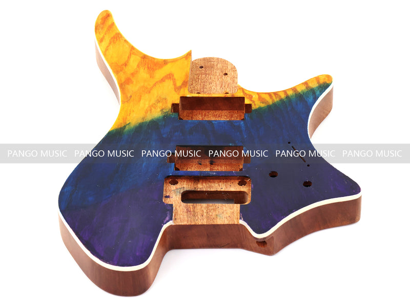 6 String Headless Solid Mahogany Electric Guitar Body with Satin Finish (YMB-020)