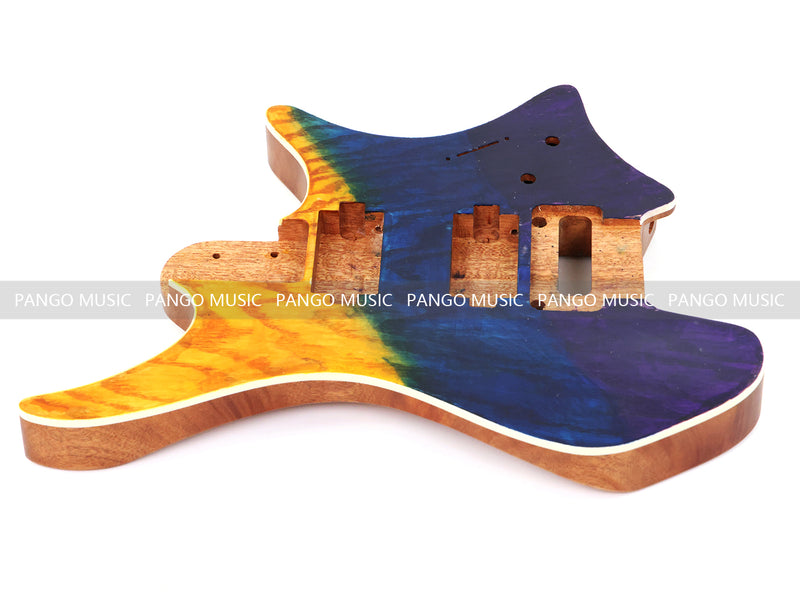 6 String Headless Solid Mahogany Electric Guitar Body with Satin Finish (YMB-020)