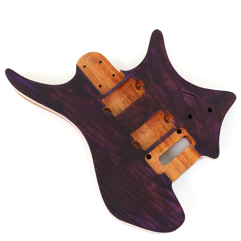 6 String Headless Solid Mahogany Electric Guitar Body with Satin Finish (YMB-021)
