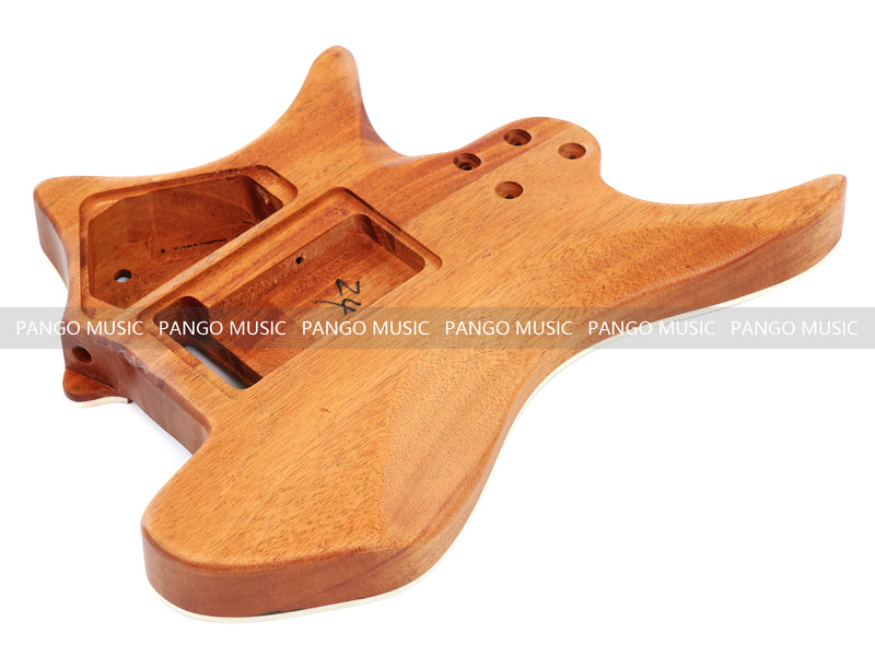 6 String Headless Solid Mahogany Electric Guitar Body with Satin Finish (YMB-021)