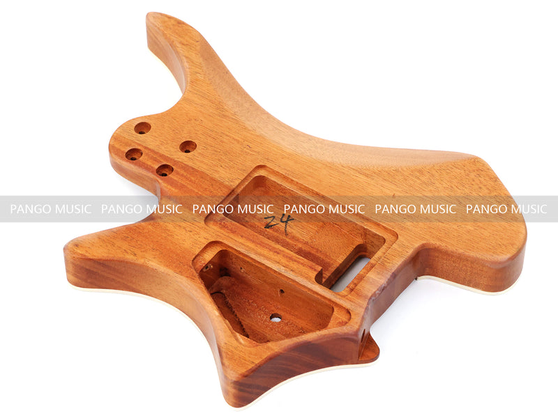 6 String Headless Solid Mahogany Electric Guitar Body with Satin Finish (YMB-021)