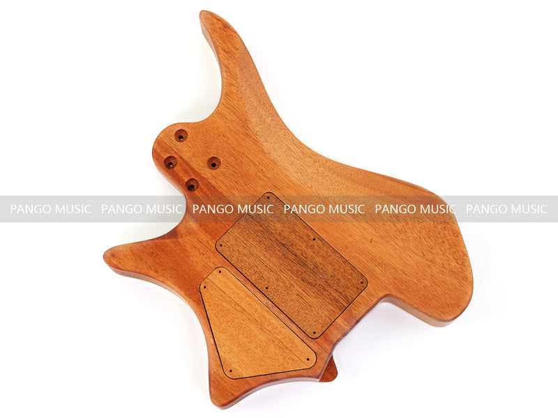6 String Headless Solid Mahogany Electric Guitar Body with Satin Finish (YMB-021)