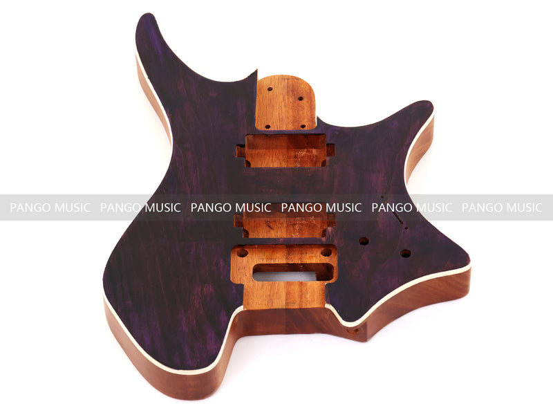 6 String Headless Solid Mahogany Electric Guitar Body with Satin Finish (YMB-021)