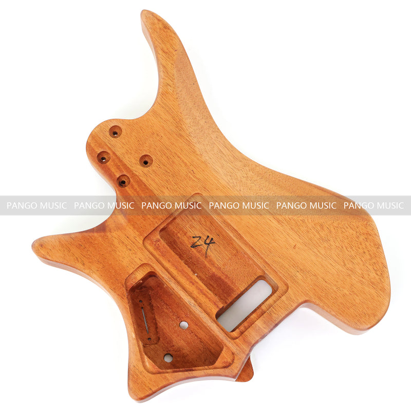 6 String Headless Solid Mahogany Electric Guitar Body with Satin Finish (YMB-021)