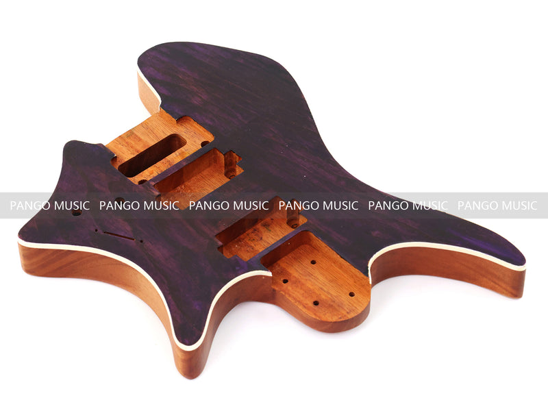 6 String Headless Solid Mahogany Electric Guitar Body with Satin Finish (YMB-021)