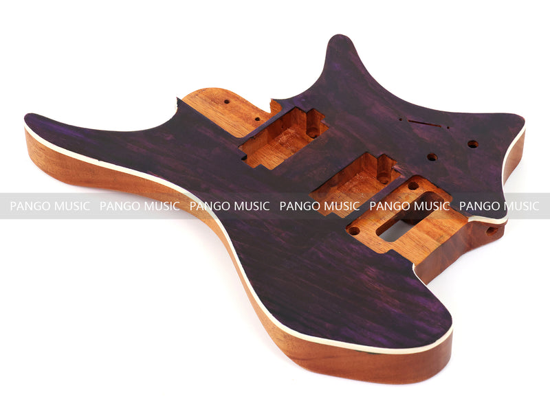 6 String Headless Solid Mahogany Electric Guitar Body with Satin Finish (YMB-021)