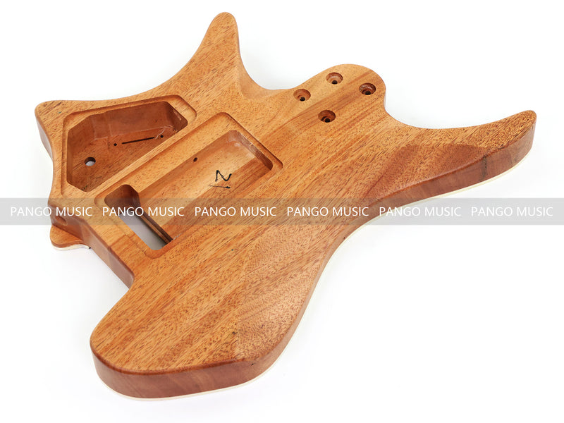 6 String Headless Solid Mahogany Electric Guitar Body with Satin Finish (YMB-022)