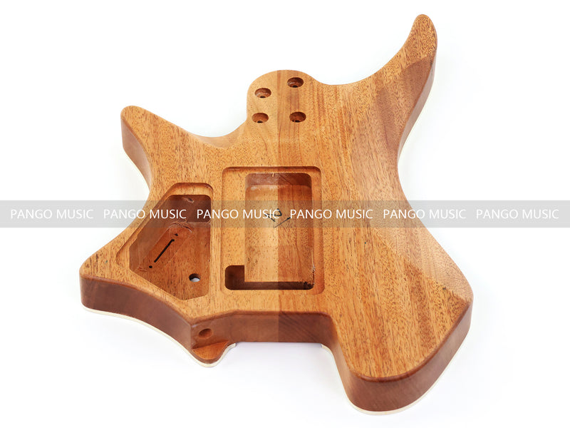 6 String Headless Solid Mahogany Electric Guitar Body with Satin Finish (YMB-022)