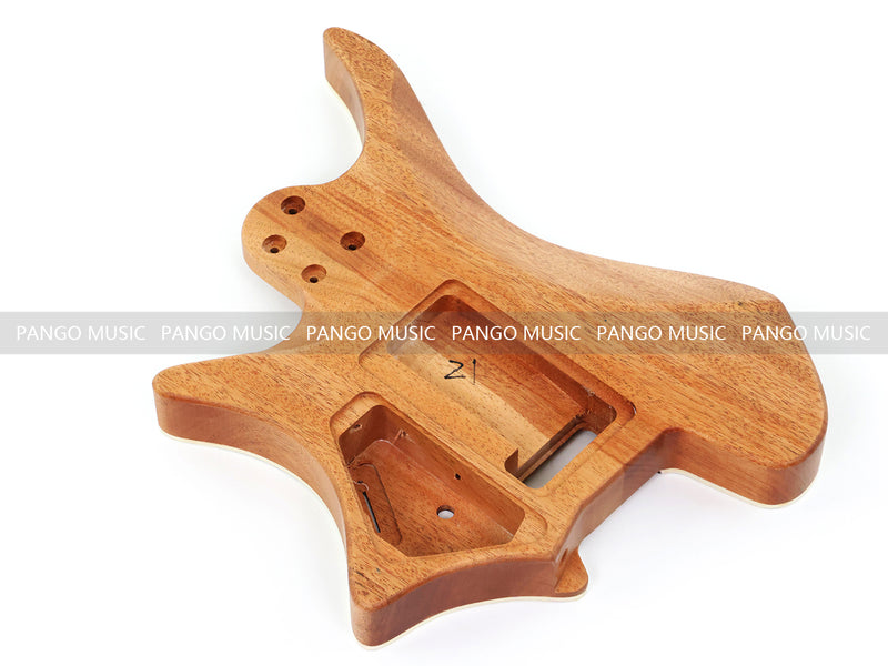 6 String Headless Solid Mahogany Electric Guitar Body with Satin Finish (YMB-022)