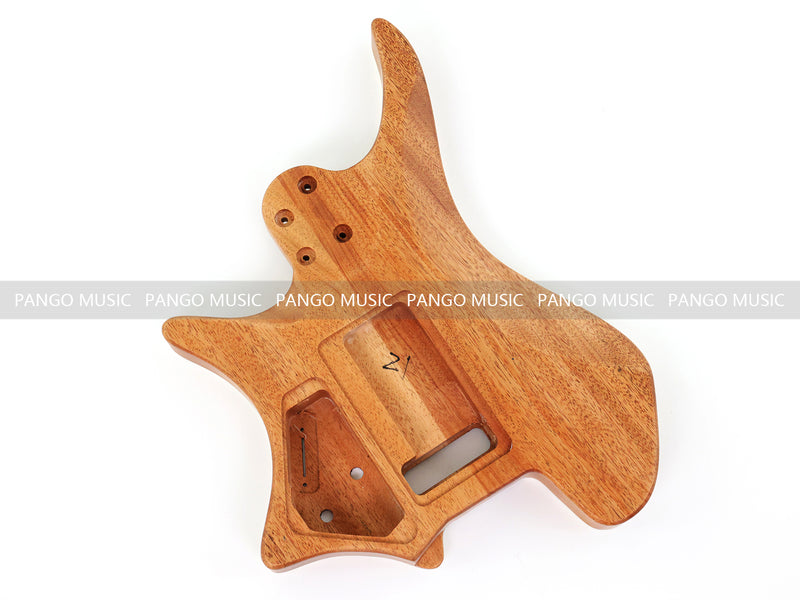 6 String Headless Solid Mahogany Electric Guitar Body with Satin Finish (YMB-022)