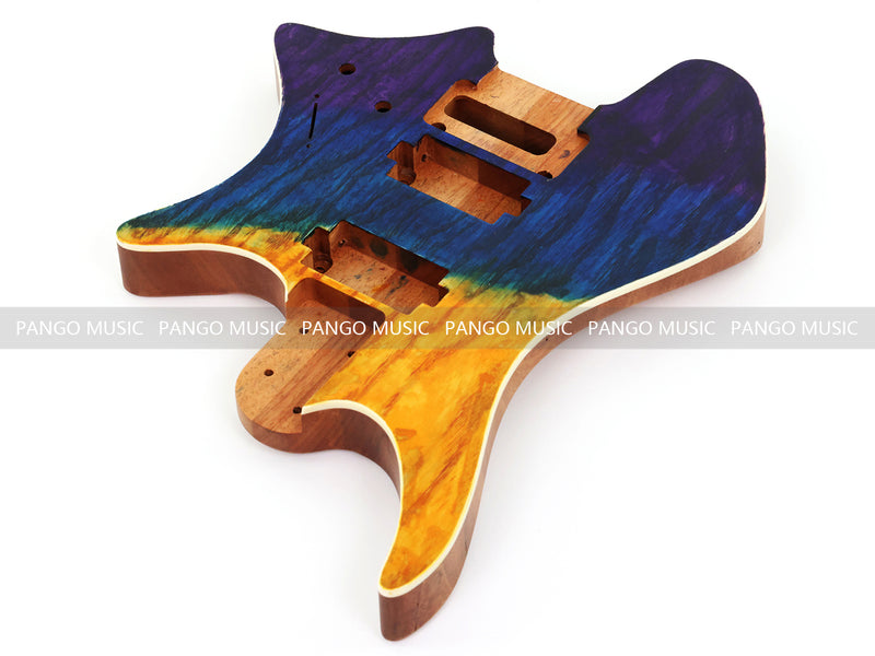 6 String Headless Solid Mahogany Electric Guitar Body with Satin Finish (YMB-022)