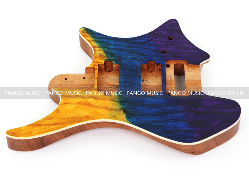 6 String Headless Solid Mahogany Electric Guitar Body with Satin Finish (YMB-022)
