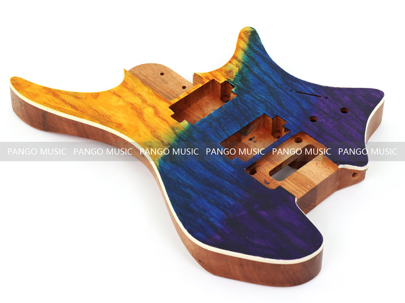 6 String Headless Solid Mahogany Electric Guitar Body with Satin Finish (YMB-022)