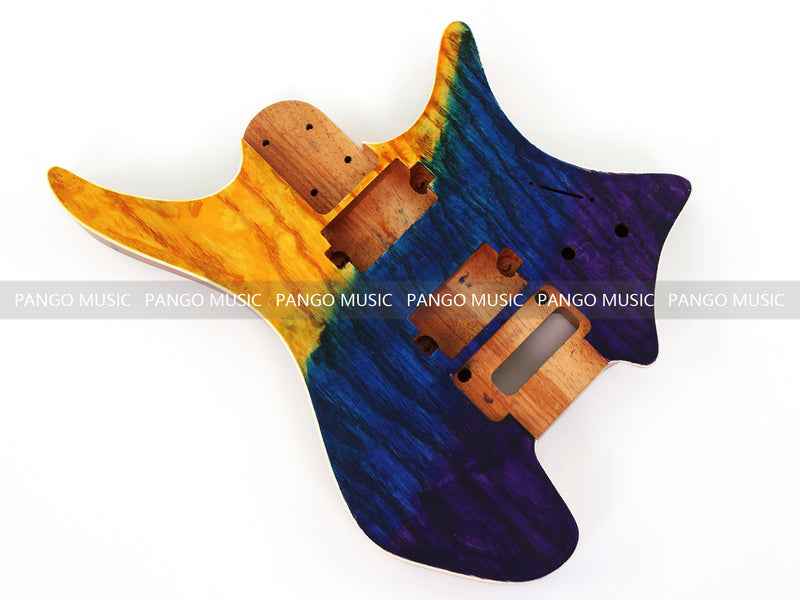 6 String Headless Solid Mahogany Electric Guitar Body with Satin Finish (YMB-022)