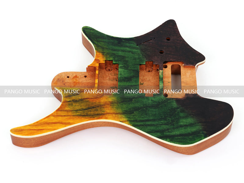 6 String Headless Solid Mahogany Electric Guitar Body with Satin Finish (YMB-023)
