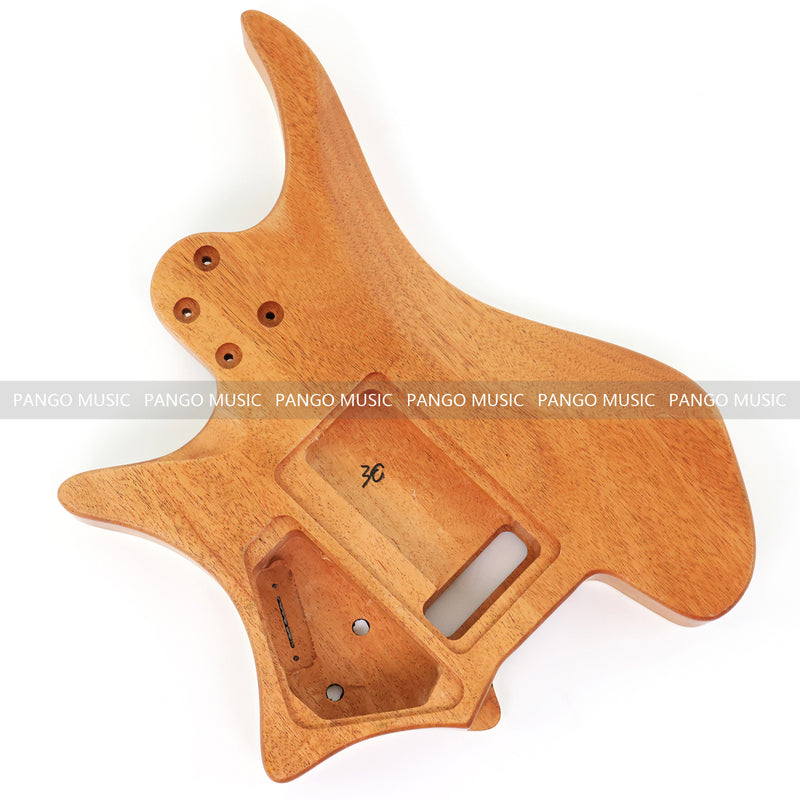 6 String Headless Solid Mahogany Electric Guitar Body with Satin Finish (YMB-023)