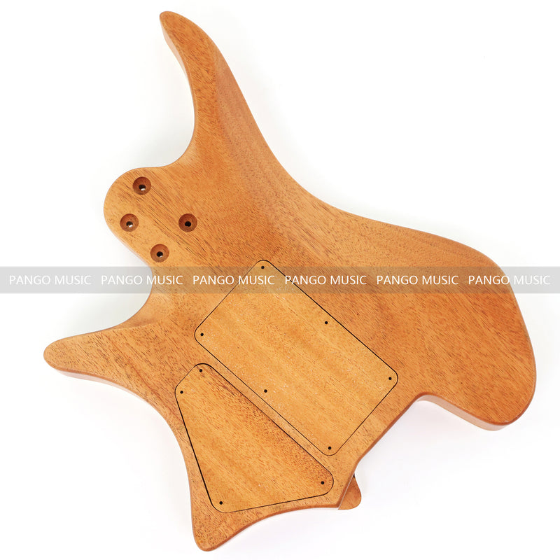 6 String Headless Solid Mahogany Electric Guitar Body with Satin Finish (YMB-023)