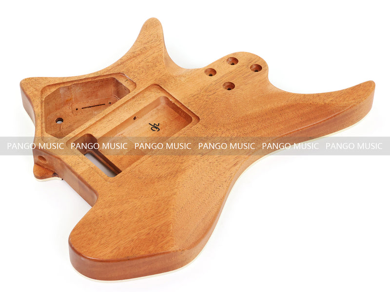 6 String Headless Solid Mahogany Electric Guitar Body with Satin Finish (YMB-023)