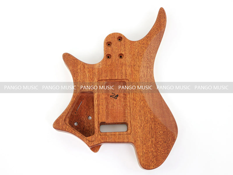 6 String Headless Solid Mahogany Electric Guitar Body with Satin Finish (YMB-025)