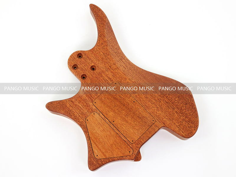 6 String Headless Solid Mahogany Electric Guitar Body with Satin Finish (YMB-025)