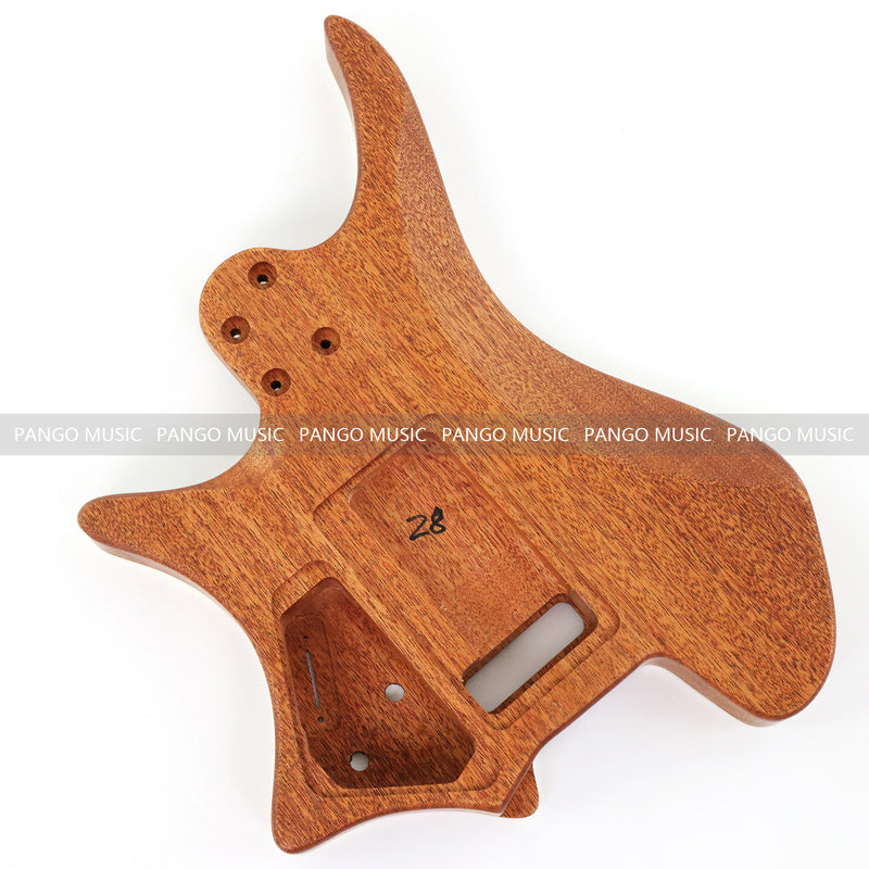 6 String Headless Solid Mahogany Electric Guitar Body with Satin Finish (YMB-025)