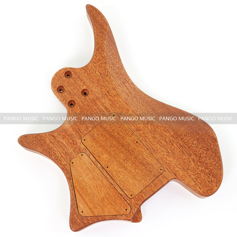 6 String Headless Solid Mahogany Electric Guitar Body with Satin Finish (YMB-025)