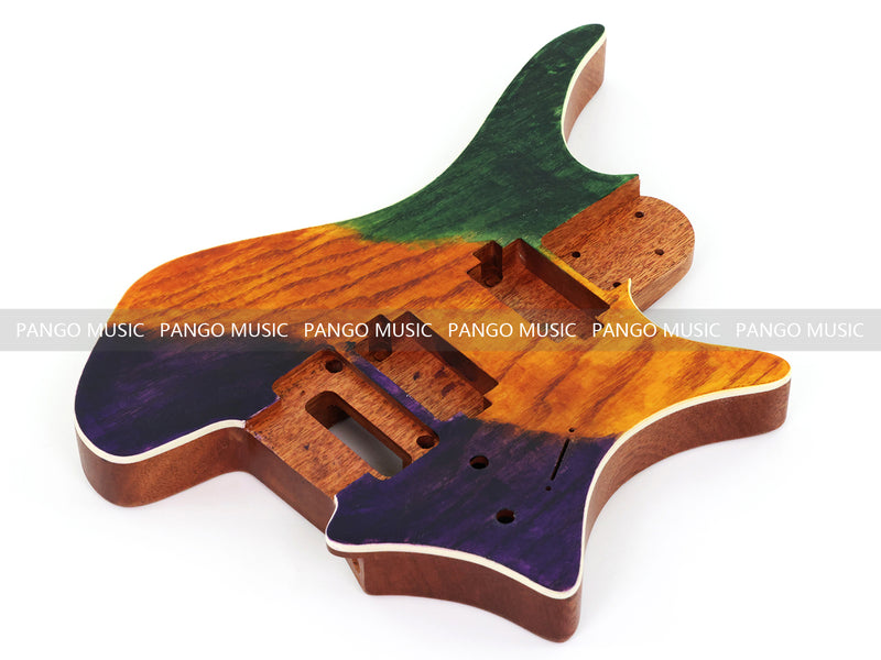 6 String Headless Solid Mahogany Electric Guitar Body with Satin Finish (YMB-025)