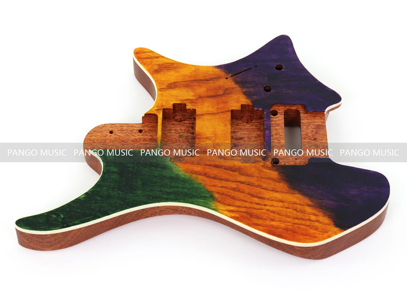 6 String Headless Solid Mahogany Electric Guitar Body with Satin Finish (YMB-025)