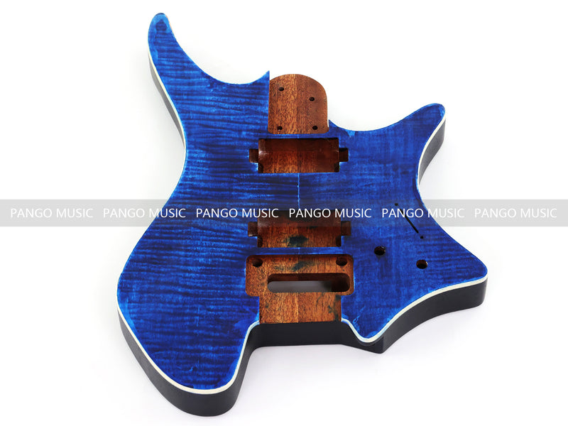 6 String Headless Solid Mahogany Electric Guitar Body with Satin Finish (YMB-026)