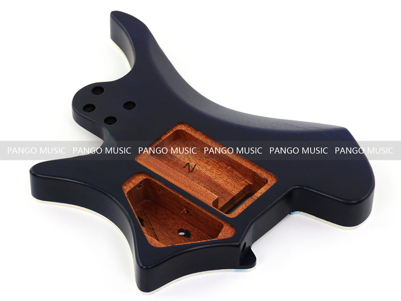 6 String Headless Solid Mahogany Electric Guitar Body with Satin Finish (YMB-026)
