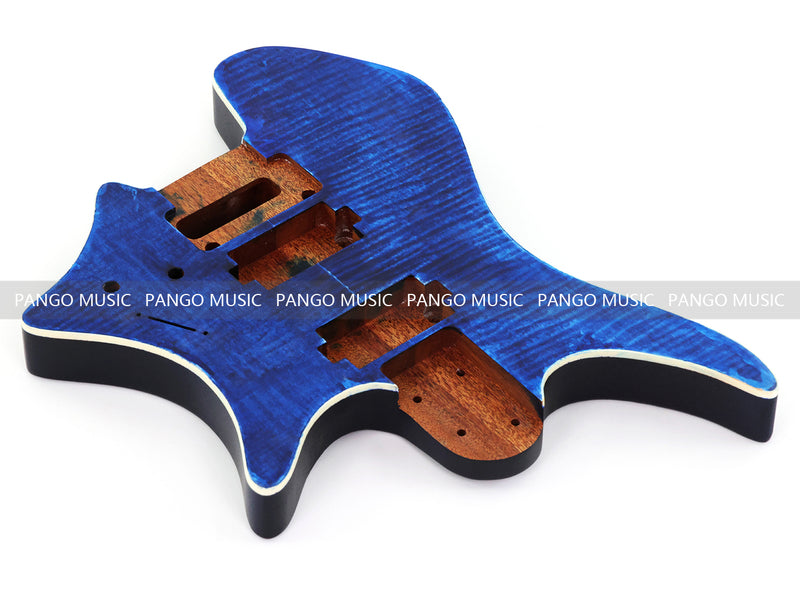 6 String Headless Solid Mahogany Electric Guitar Body with Satin Finish (YMB-026)