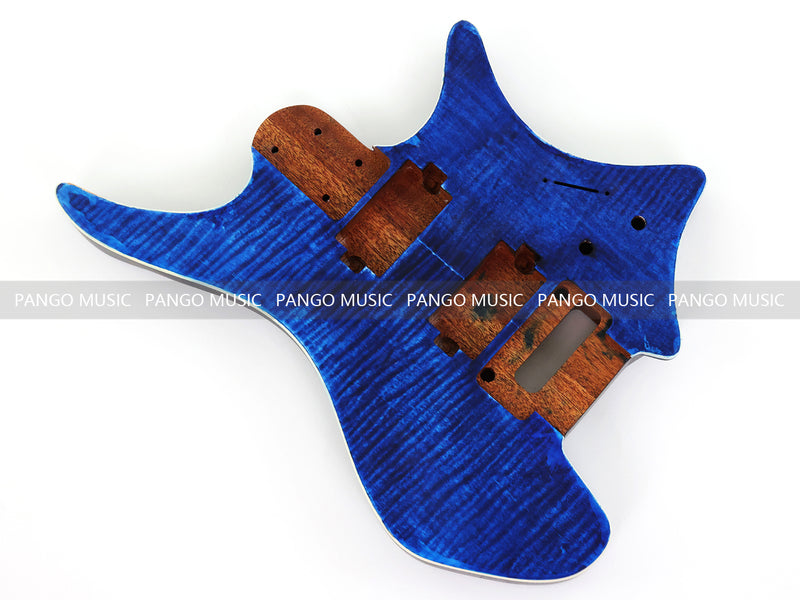 6 String Headless Solid Mahogany Electric Guitar Body with Satin Finish (YMB-026)