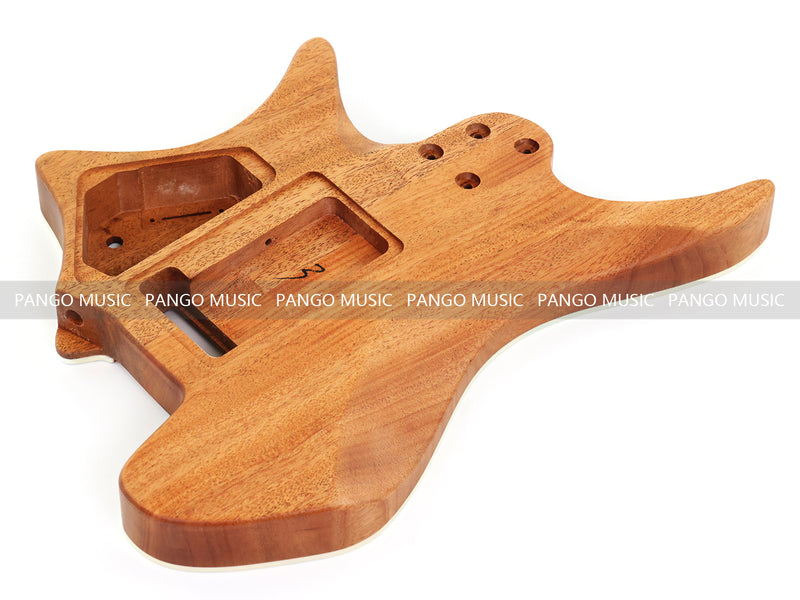 6 String Headless Solid Mahogany Electric Guitar Body with Satin Finish (YMB-028)