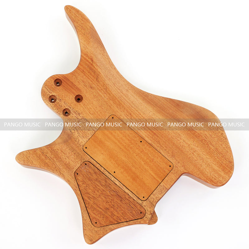 6 String Headless Solid Mahogany Electric Guitar Body with Satin Finish (YMB-028)
