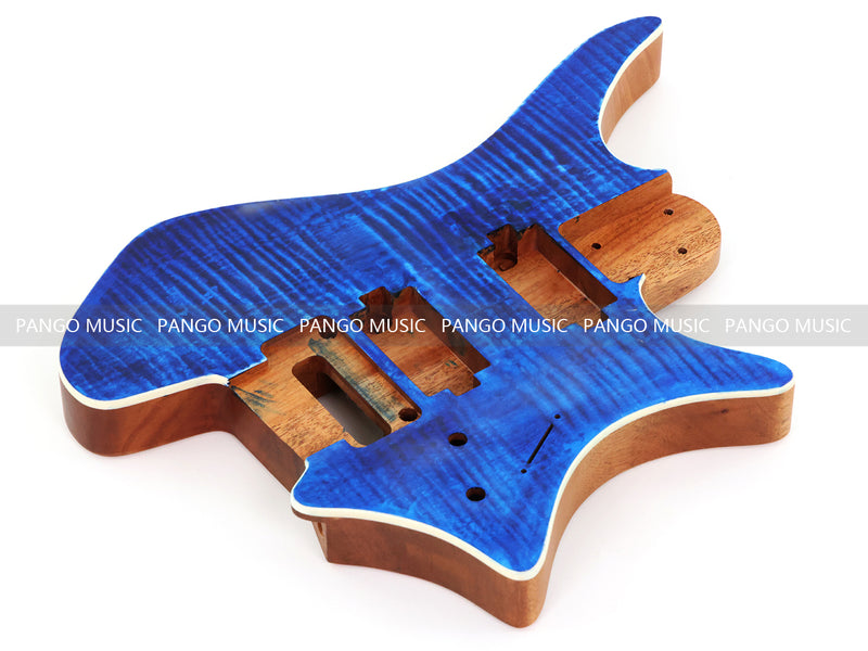 6 String Headless Solid Mahogany Electric Guitar Body with Satin Finish (YMB-028)