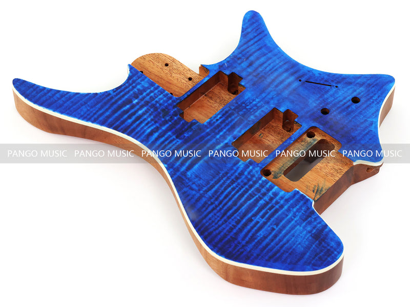 6 String Headless Solid Mahogany Electric Guitar Body with Satin Finish (YMB-028)