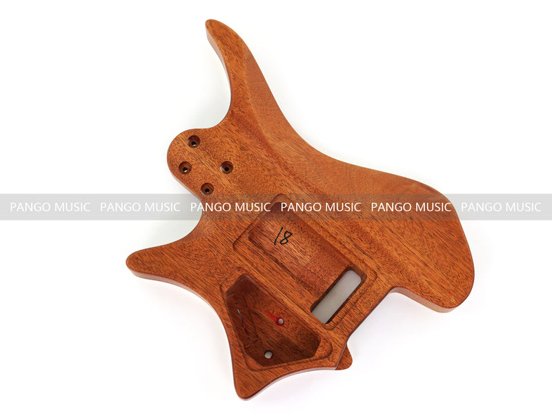 6 String Headless Solid Mahogany Electric Guitar Body with Satin Finish (YMB-029)