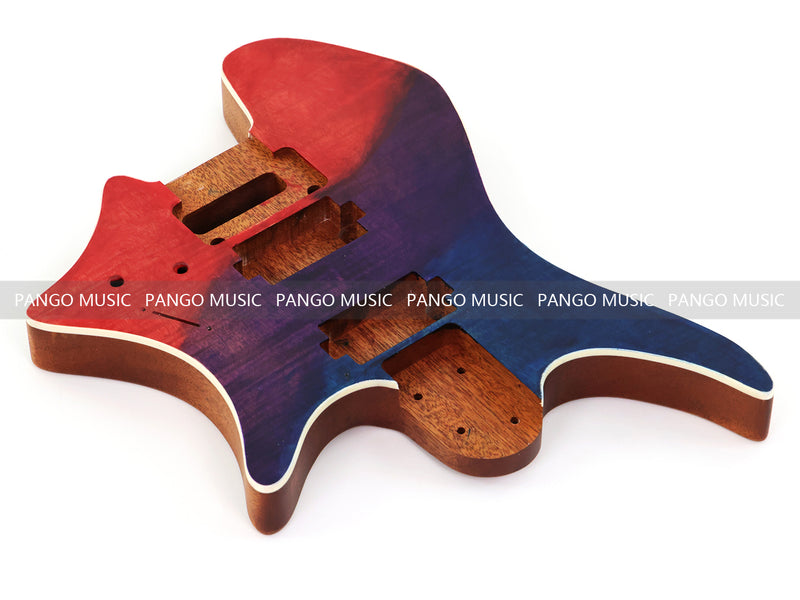 6 String Headless Solid Mahogany Electric Guitar Body with Satin Finish (YMB-029)