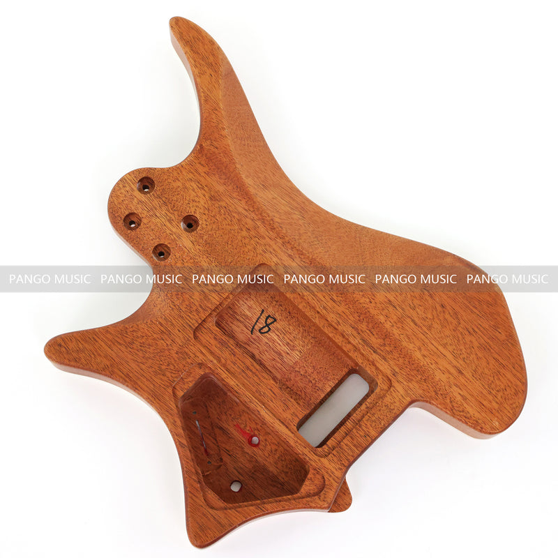 6 String Headless Solid Mahogany Electric Guitar Body with Satin Finish (YMB-029)