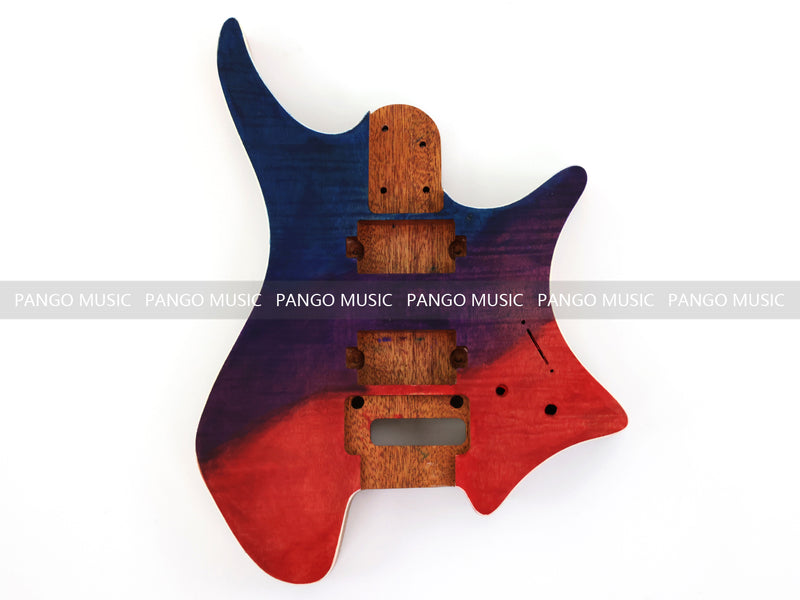 6 String Headless Solid Mahogany Electric Guitar Body with Satin Finish (YMB-029)
