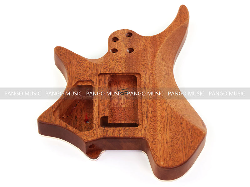 6 String Headless Solid Mahogany Electric Guitar Body with Satin Finish (YMB-029)