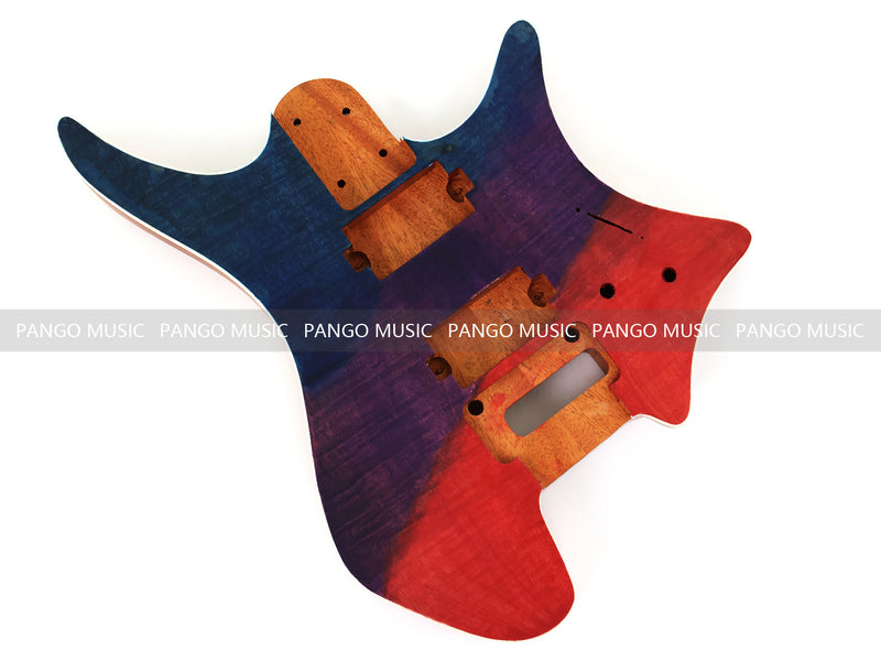 6 String Headless Solid Mahogany Electric Guitar Body with Satin Finish (YMB-030)