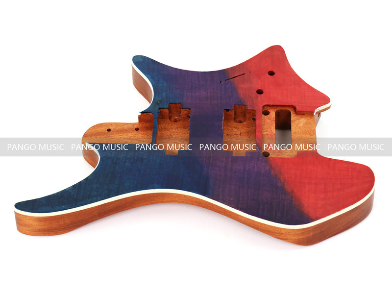 6 String Headless Solid Mahogany Electric Guitar Body with Satin Finish (YMB-030)
