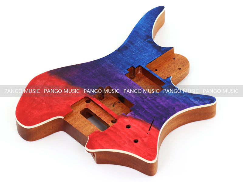 6 String Headless Solid Mahogany Electric Guitar Body with Satin Finish (YMB-031)