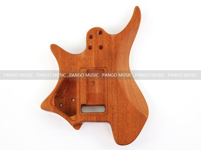 6 String Headless Solid Mahogany Electric Guitar Body with Satin Finish (YMB-031)