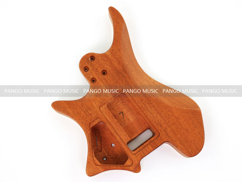 6 String Headless Solid Mahogany Electric Guitar Body with Satin Finish (YMB-031)