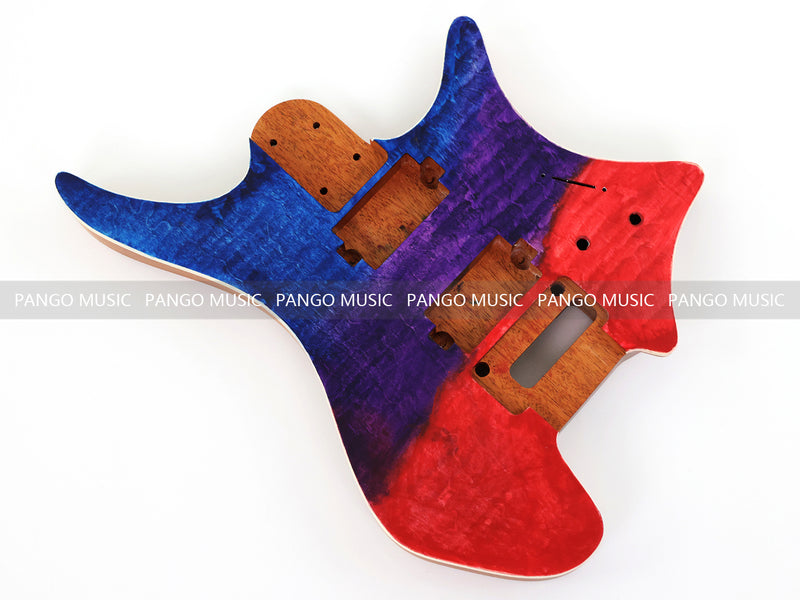 6 String Headless Solid Mahogany Electric Guitar Body with Satin Finish (YMB-031)