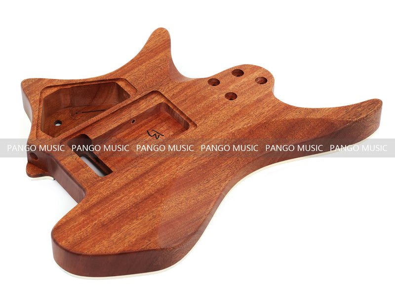 6 String Headless Solid Mahogany Electric Guitar Body with Satin Finish (YMB-032)